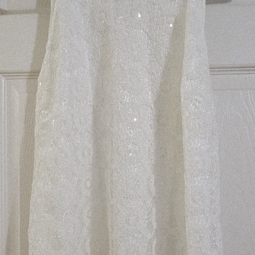New York & Company White Lace Blouse
